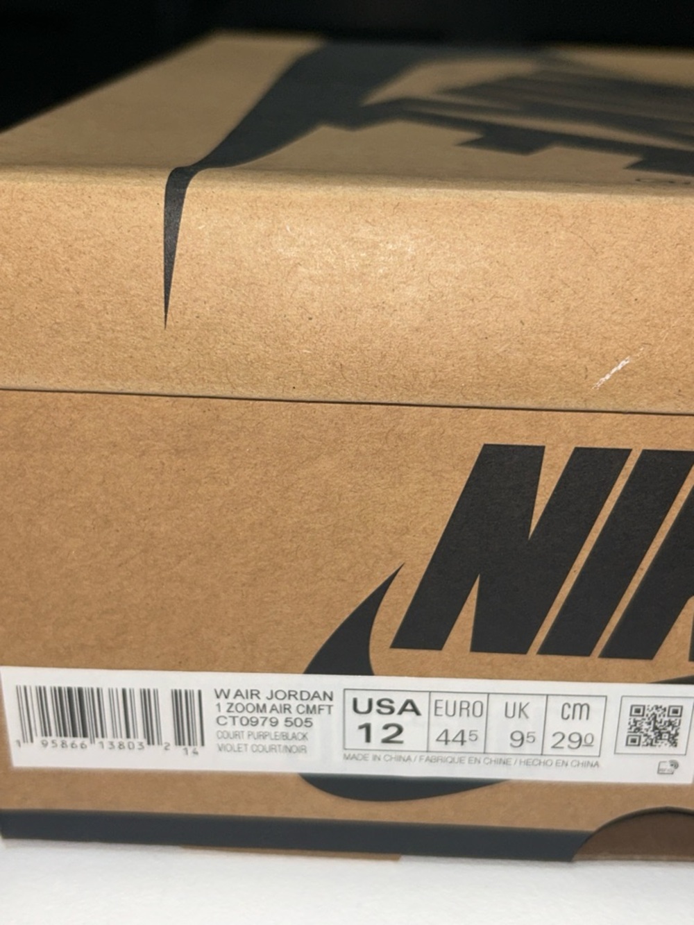 Jordan 1 High Zoom Air CMFT “Purple Patent” Men’s Size 10.5 - Picture 12 of 12